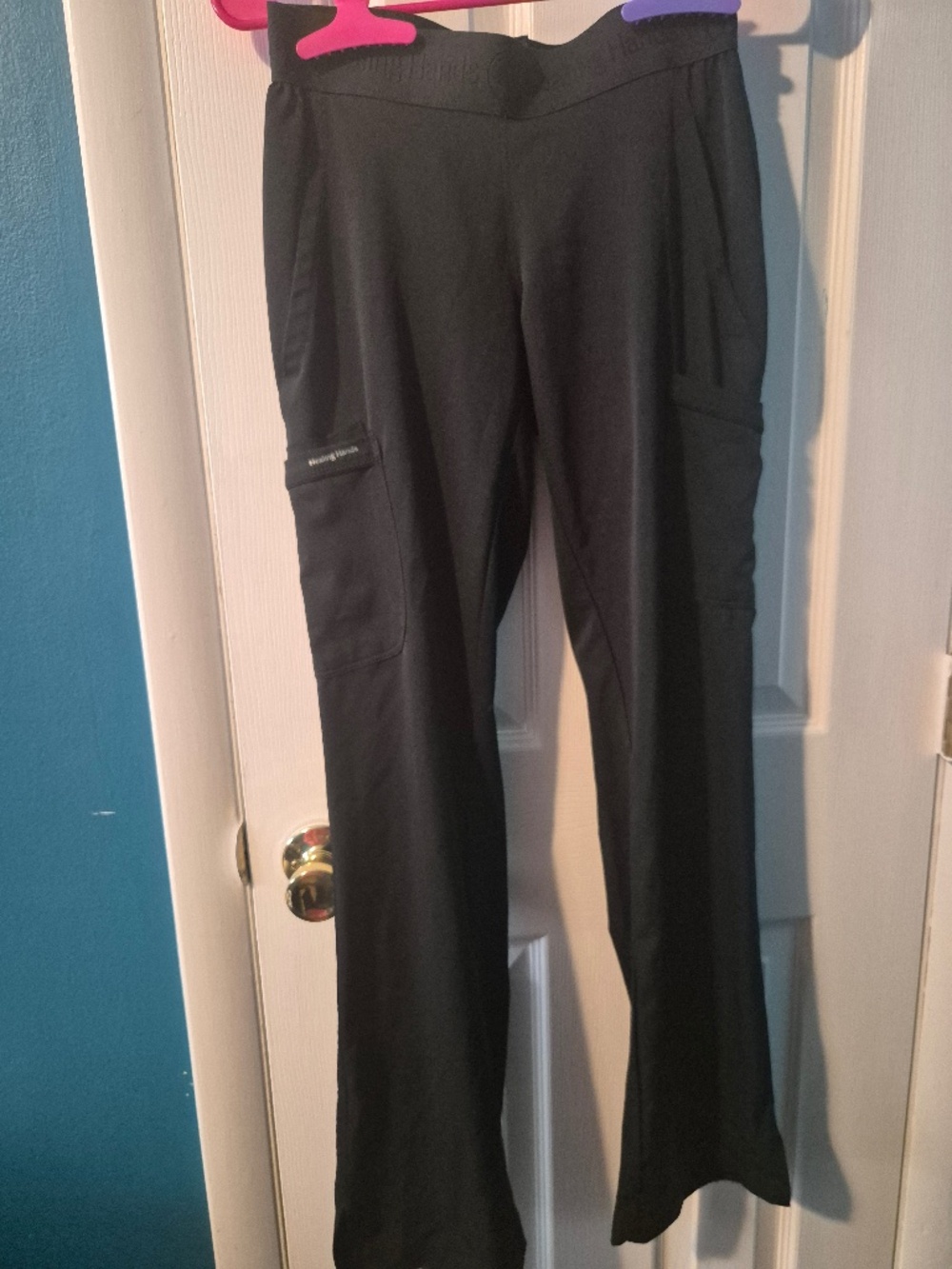 Black Healing Hands bottom scrubs